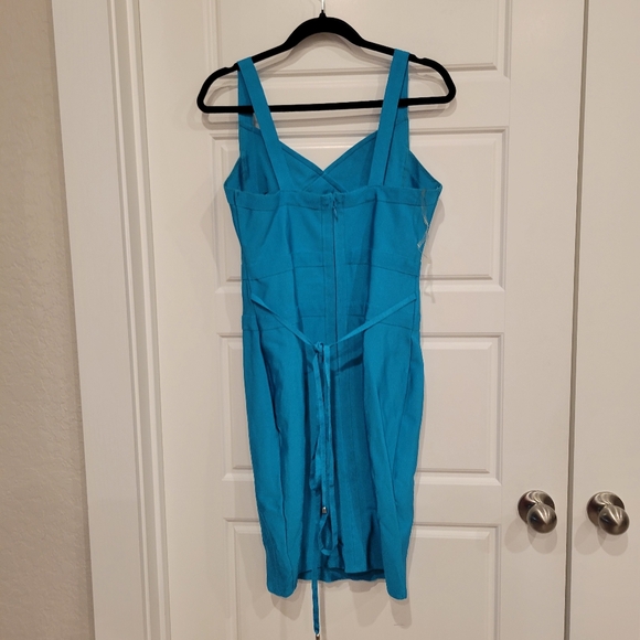 WOW COUTURE WOMEN'S BLUE BANDAGE DRESS SIZE LARGE - Picture 4 of 6